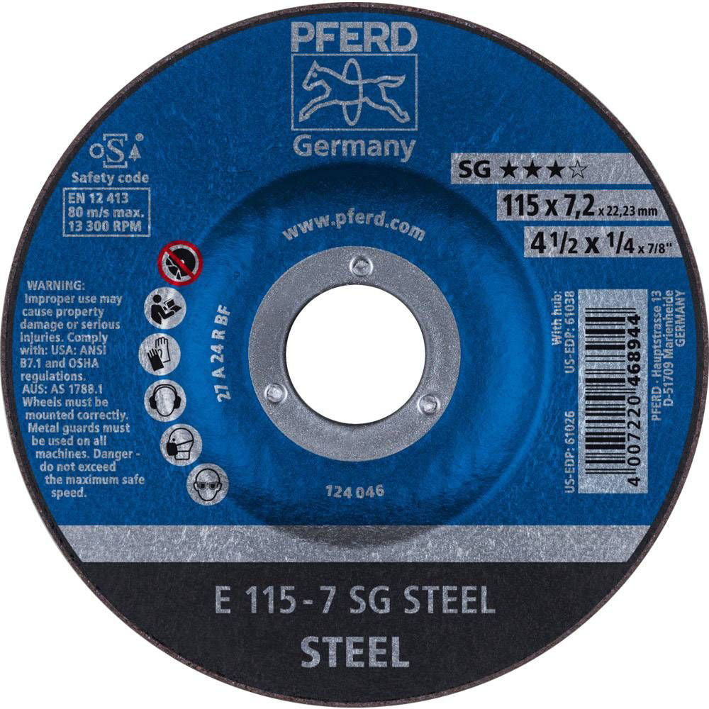 Pferd Grinding Disc 115X7 SG STEEL