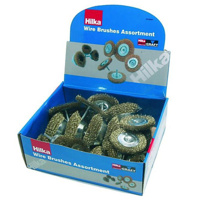 24 pce Wire Spindle Brush Display